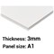 Foamboard, A1, White, 3mm Thick, Box of 15