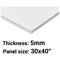 Foamboard, 30'' x 40'', White, 5mm Thick, Box of 25