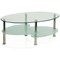 Berlin Oval Glass Coffee Table, W1000 x D600 x H415mm