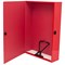 5 Star Box File, Spring Lock, 75mm Spine, Foolscap, Red, Pack of 5