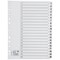 5 Star Index Dividers, 1-20, Mylar Tabs, A4, White
