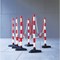 Guarda Chain Post Set with 6 Posts Red/Wht Concrete Base