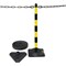 Guarda Chain Post Set with 6 Posts Ylw/Blk Concrete Base