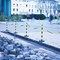 Guarda Chain Post Set with 6 Posts Ylw/Blk Concrete Base