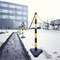 Guarda Chain Post Set with 6 Posts Ylw/Blk Concrete Base