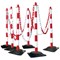 Guarda Chain Post Set with 6 Posts Red/Wht Rubber Base