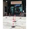 Guarda Chain Post Set with 6 Posts Red/Wht Rubber Base
