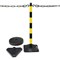 Guarda Chain Post Set with 6 Posts Ylw/Blk Round Base