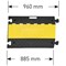 Traffic-Line Cable/Hose Protection Ramp Large 960x600 Ylw/Blk