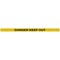 WallMaster 300 Barrier P/Chrome Danger Keep Out Ylw/Blk Belt 3m