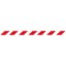 WallMaster 300 Magn Back Barrier P/Chrome with Red/Wht Belt 3m