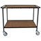 5 Star Mobile Shelf Trolley Wooden Shelves 1200x450x900mm FS644183