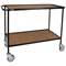 5 Star Mobile Shelf Trolley Wooden Shelves 1200x450x900mm FS644183