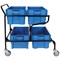 5 Star Mob Container Trolley +4 Containers 1400x640x1050mm FS644510