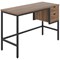 5 Star Varo Rectangular Desk with 2 Drawers Dark Walnut/Black