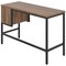 5 Star Varo Rectangular Desk with 2 Drawers Dark Walnut/Black