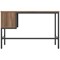 5 Star Varo Rectangular Desk with 2 Drawers Dark Walnut/Black