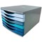 5 Star 6 Drawer Tower 180mm 6x30mm Cool Breeze/Grey