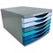5 Star 6 Drawer Tower 180mm 6x30mm Cool Breeze/Grey