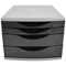 5 Star 4 Drawer Tower 180mm 2x30mm 2x60mm Classic Black/Grey