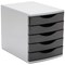 5 Star 5 Drawer Tower 300mm 5x60mm Black/Grey