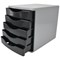 5 Star 5 Drawer Tower 300mm 5x60mm Black/Grey