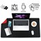 5 Star Double Sided Heat-Resistant Desk Mat 800x400mm Faux Leather Black/Red