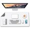 5 Star Double Sided Heat-Resistant Desk Mat 800x400mm Faux Leather Grey/White