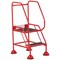 5 Star UK Domed Feet Anti-Slip 2 Tread Steps Red FS687659
