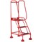 5 Star UK Domed Feet Anti-Slip 3 Tread Steps Red FS687661