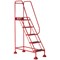 5 Star UK Domed Feet Anti-Slip 5 Tread Steps Red FS687669