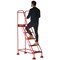 5 Star UK Domed Feet Anti-Slip 5 Tread Steps Red FS687669