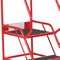 5 Star UK Domed Feet Anti-Slip 5 Tread Steps Red FS687669