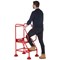 5 Star UK Domed Feet Punched 2 Tread Steps Red FS687670