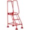 5 Star UK Domed Feet Punched 3 Tread Steps Red FS687671