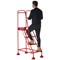 5 Star UK Domed Feet Punched 4 Tread Steps Red FS687686