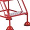 5 Star UK Domed Feet Punched 4 Tread Steps Red FS687686