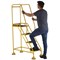 5 Star UK Domed Feet Anti-Slip 4 Tread Steps Yellow FS687703