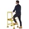 5 Star UK Domed Feet Punched 2 Tread Steps Yellow FS687733