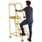 5 Star UK Domed Feet Punched 4 Tread Steps Yellow FS687739