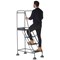 5 Star UK Domed Feet Anti-Slip 4 Tread Steps Grey FS687753