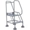 5 Star UK Domed Feet Punched 2 Tread Steps Grey FS687880