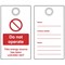 5 Star Double Sided Do Not Operate Lockout Tag with Eyelet FS712585