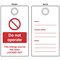 5 Star Double Sided Do Not Operate Lockout Tag with Eyelet FS712585