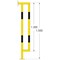 Traffic-Line Wall/Ground Mtd Ext Pipe Prot Out 1500mm Ylw/Blk FS783721