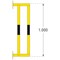 Traffic-Line Wall Mtd Ext Pipe Prot for Out 1000mm Ylw/Blk FS783981