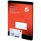 5 Star Inkjet Addressing Labels, 14 per Sheet, 99.1x38.1mm, White, 1400 Labels