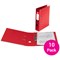 5 Star Foolscap Lever Arch Files, Plastic, Red, Pack of 10