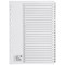5 Star Index Dividers, 1-25, Mylar Tabs, A4, White
