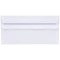 5 Star Plain DL Envelopes, White, Press Seal, 80gsm, Pack of 50